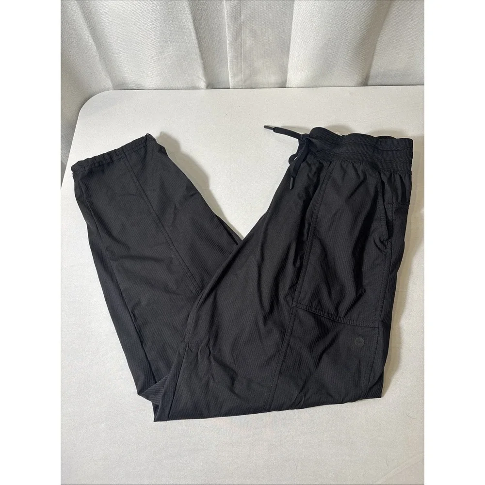 Avia Pants‎ Women Medium Black Pull On Drawstring Bungie Hem Athleisure Hiking